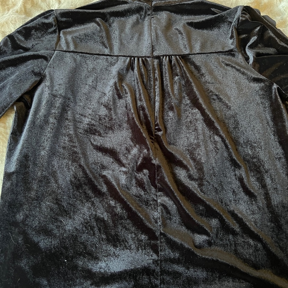 Whimsigoth Black Velvet 3/4 Sleeve Top - Picture 9 of 9